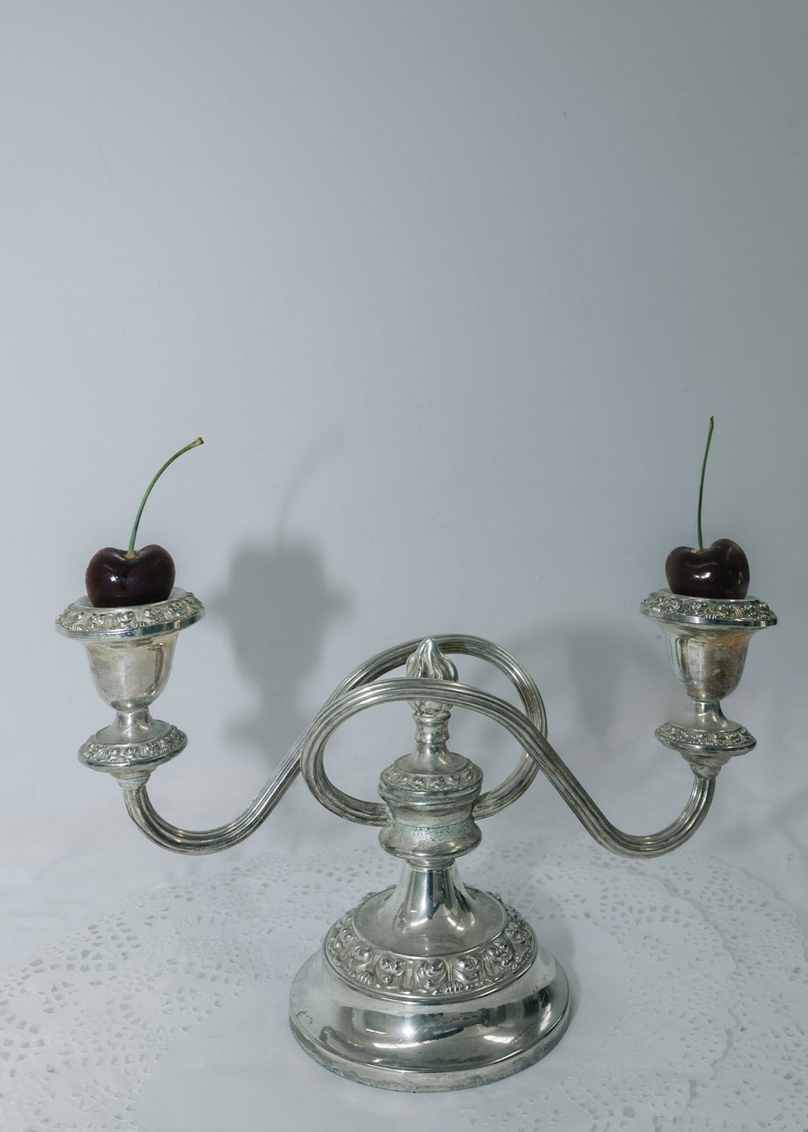 Vintage Double Arm Silver Candelabra