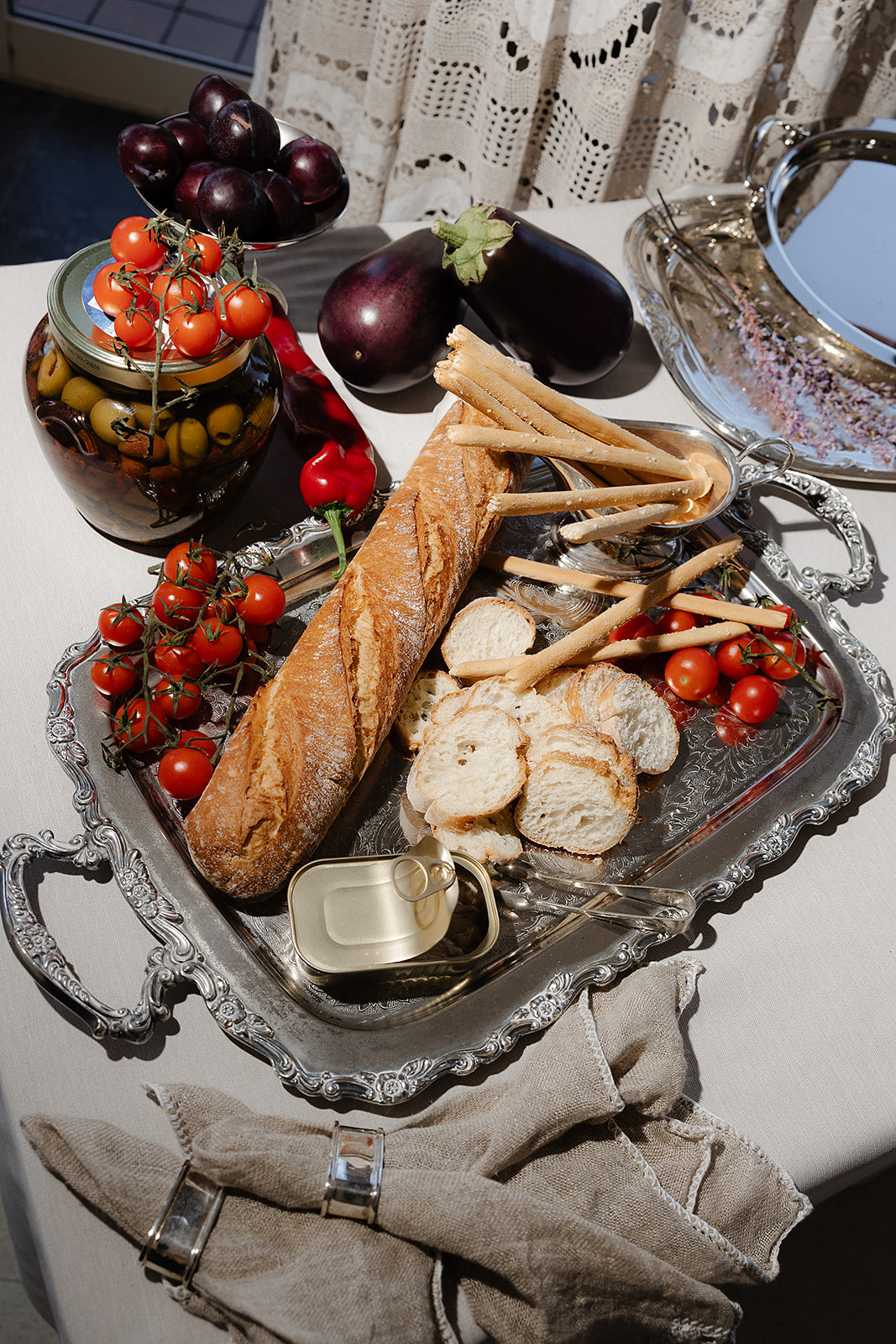 Silver Butler Tray with Handles -  55cm