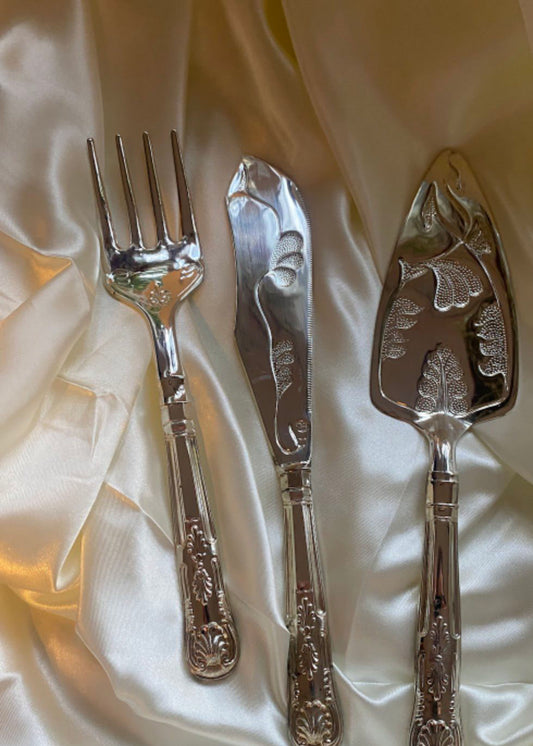 Vintage Silver Serving Set – 3 Piece