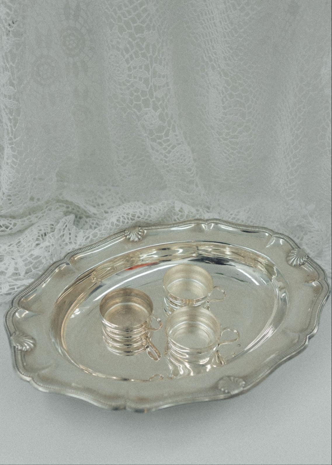 Vintage Ornate Silver Tray