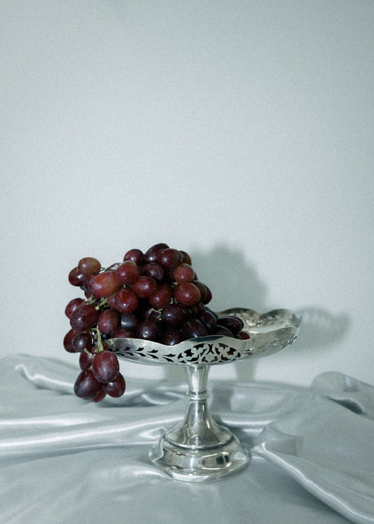 Vintage Silver Pierced Pedestal Compote