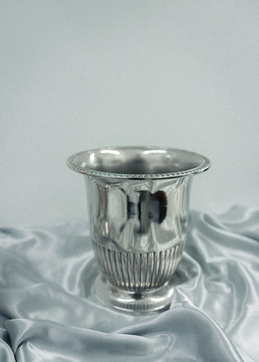 Vintage Silver Fluted Vessle