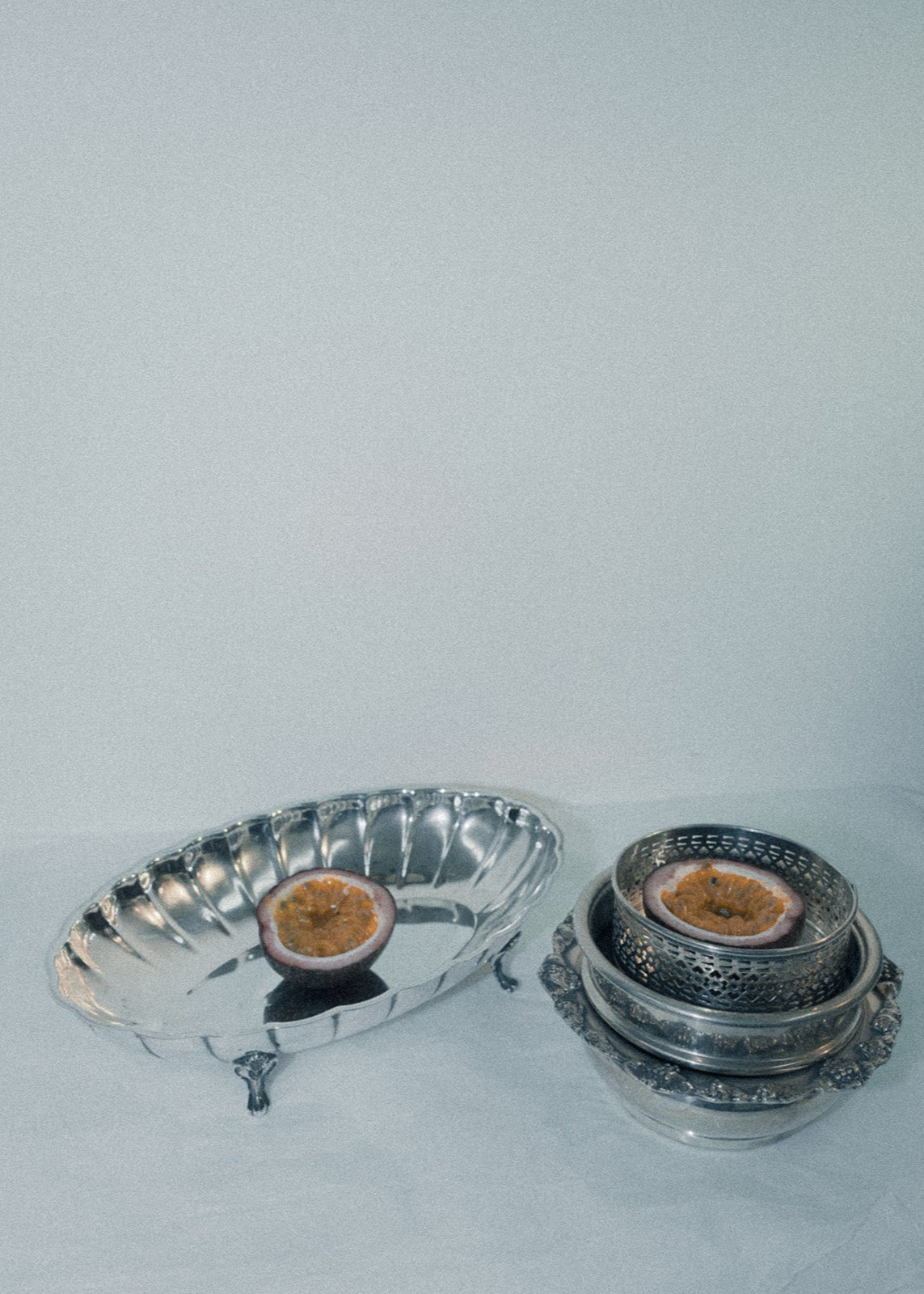 Vintage Silver Scalloped Petite Dish