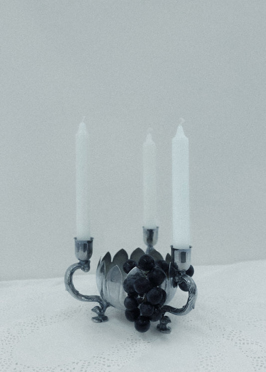 Vintage Silver Grapevine Candelabra