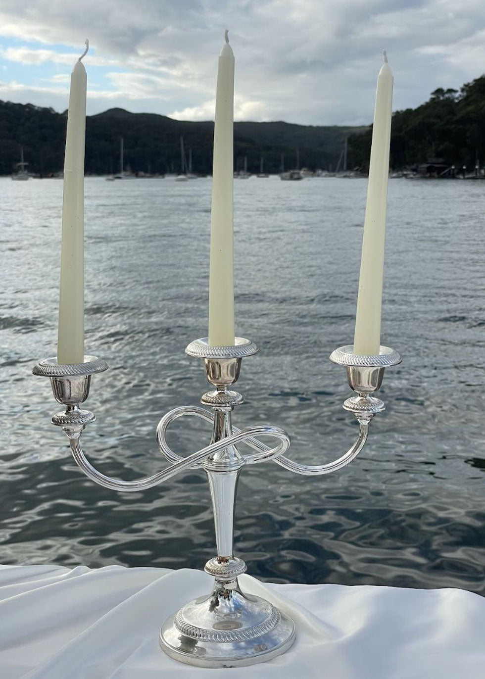 Vintage Silver Candelabra – Three Arm