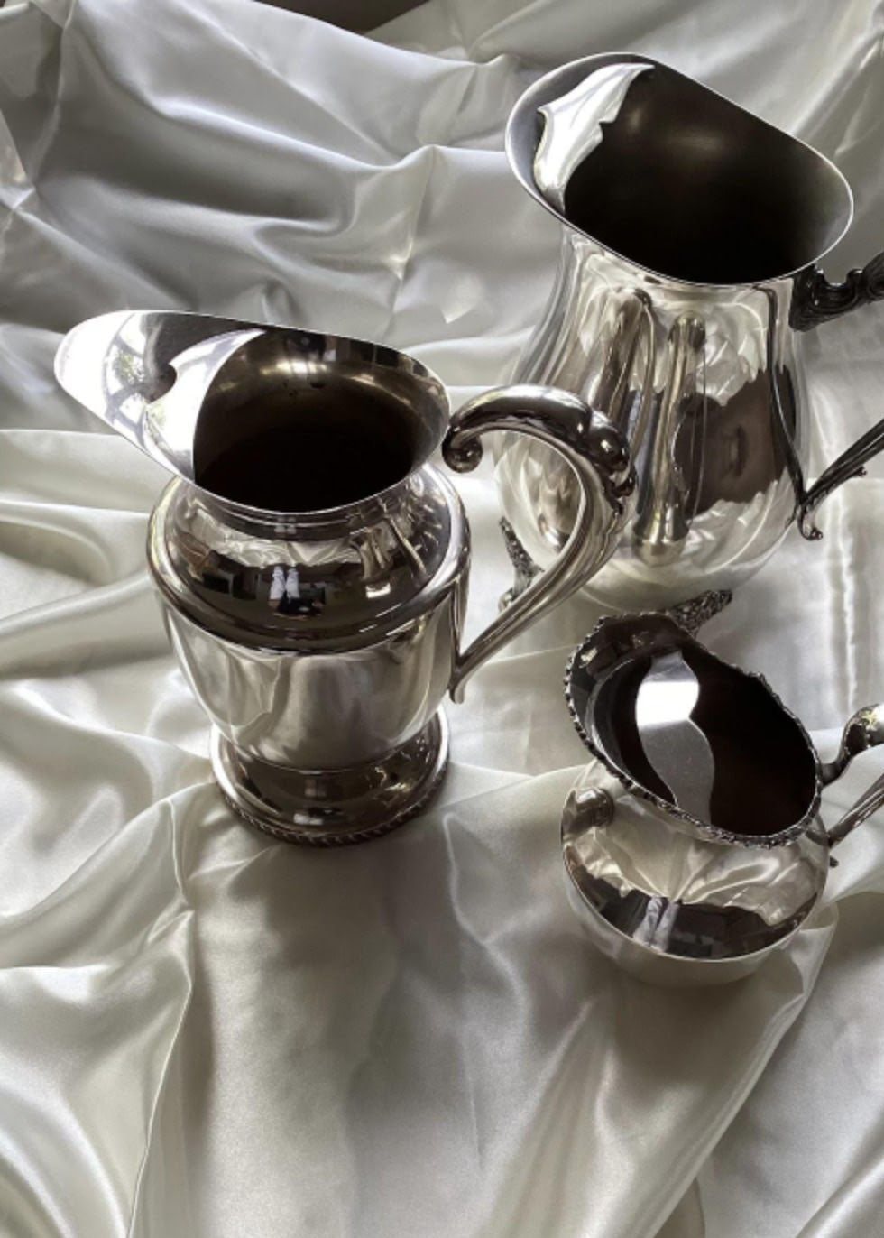 Vintage Silver Jug Collection of Three