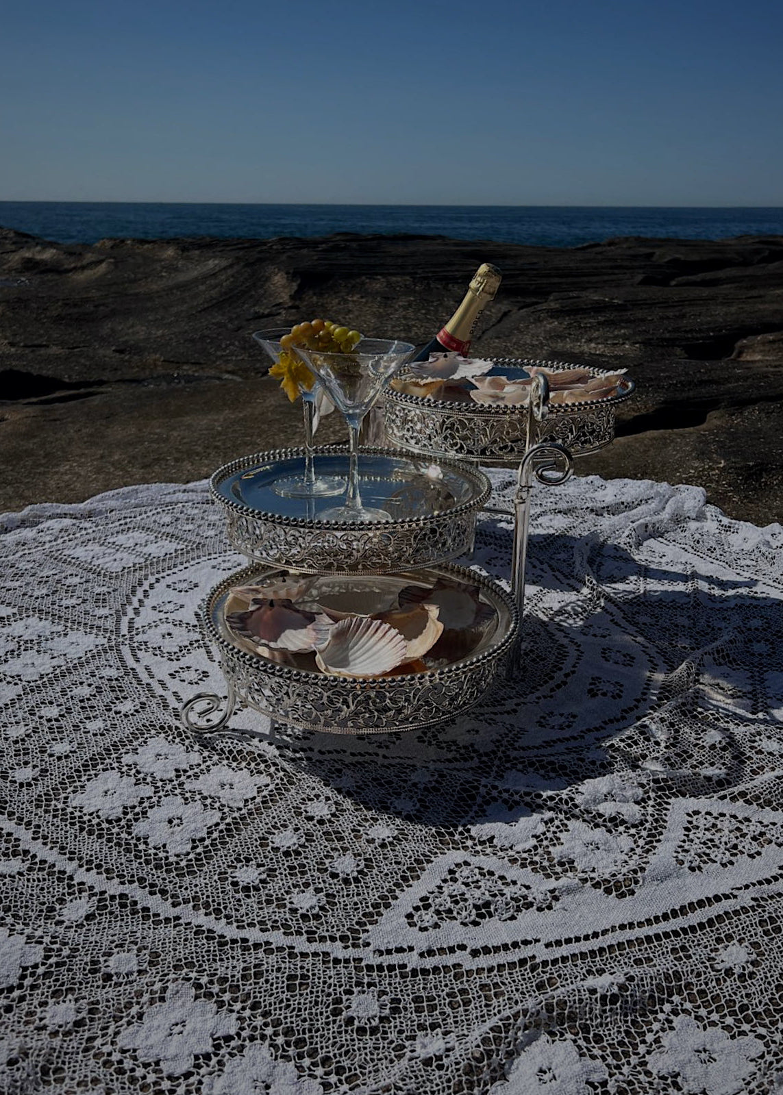 Vintage Round Lace Tablecloth