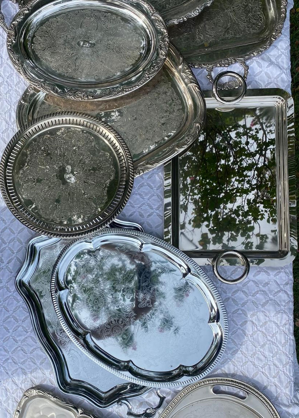 Vintage Extra Large Butler Serving Trays